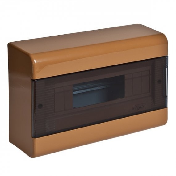 Фотография товара 'Ruvinil 68012K ТУСО коричневый Щит распред. пластиковый навесной 12мод IP40 280х190х93мм'