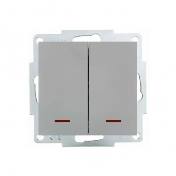 Фотография товара 'Ruvinil Э2-03-44 Эльба+.Выключатель 2-кл. с подсветкой'